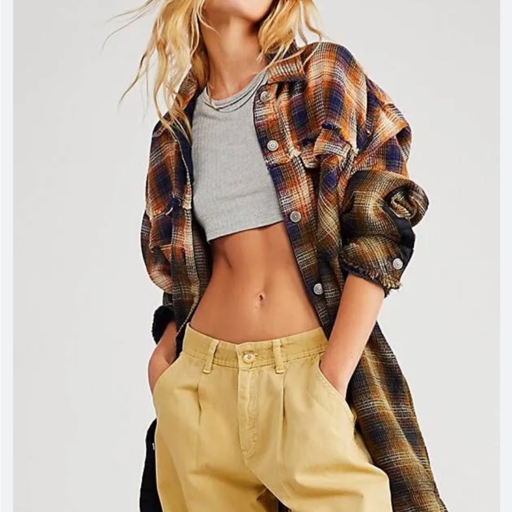 We The Free Anneli plaid shirt shacket. Size medium.